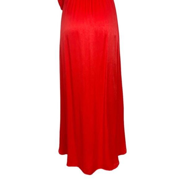 Anthropologie Maeve Open Back Wrap Midi Dress S Red Sleeveless Slit Resortwear - Picture 9 of 12